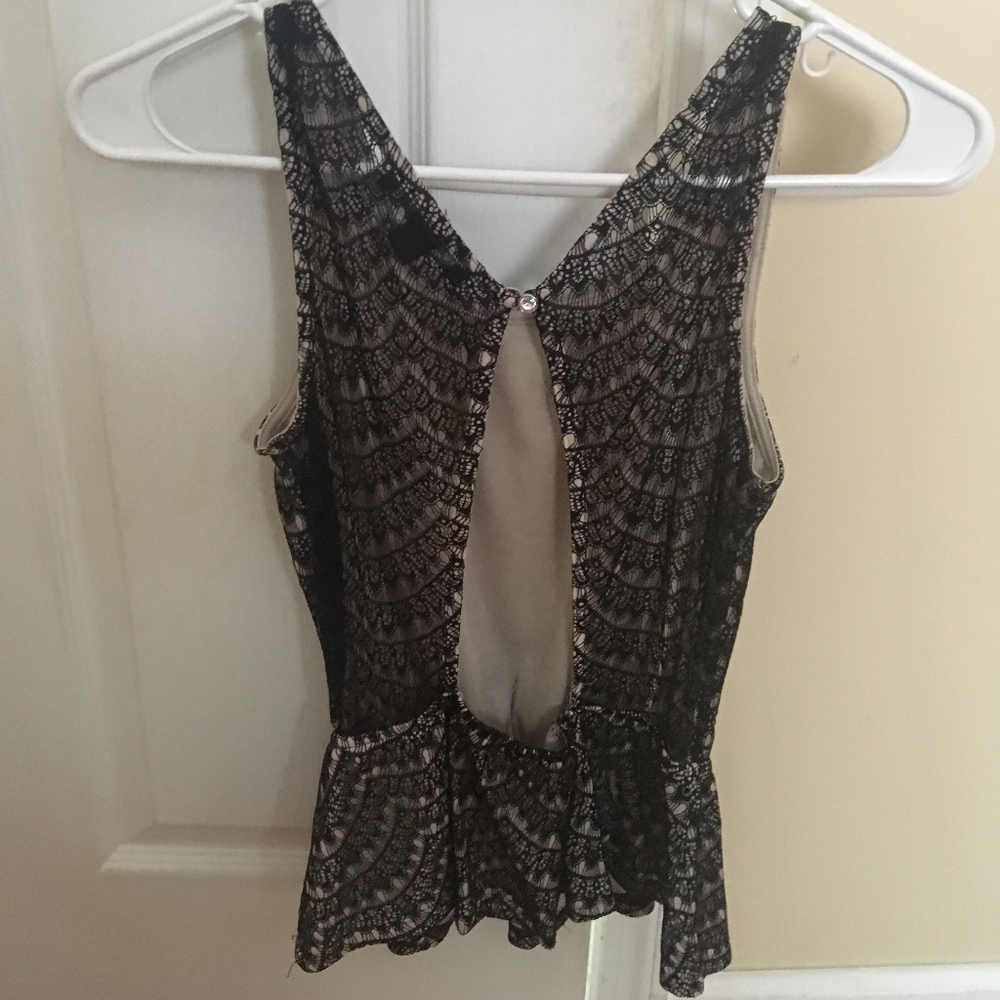 Women's Blouse- Black Lace